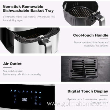 1500w Air Fryer Oven Nonstick Basket 360 Degree